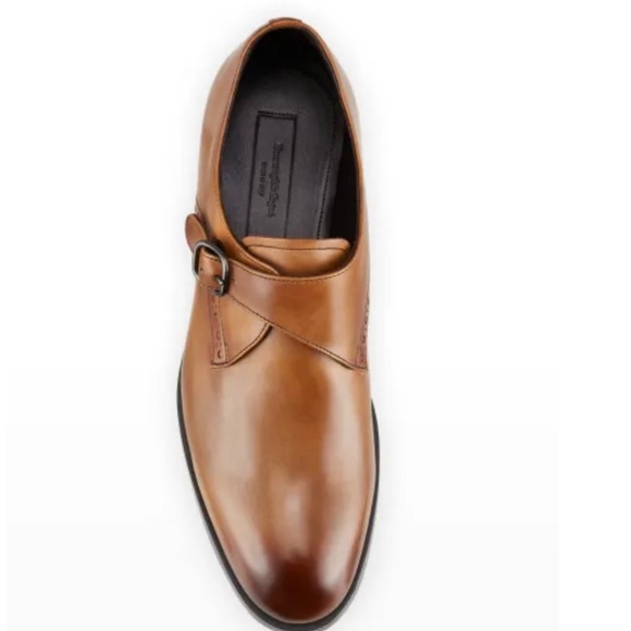 ZEGNA Men's Smooth Leather Single-Monk Slip-On Shoes - Picture 4 of 4
